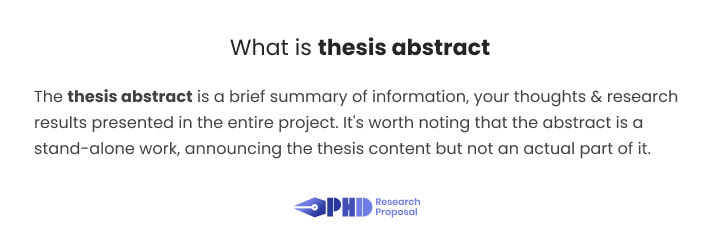 thesis abstract